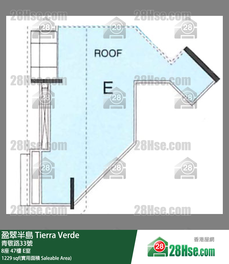盈翠半島 8座 47樓 E室 平面圖
