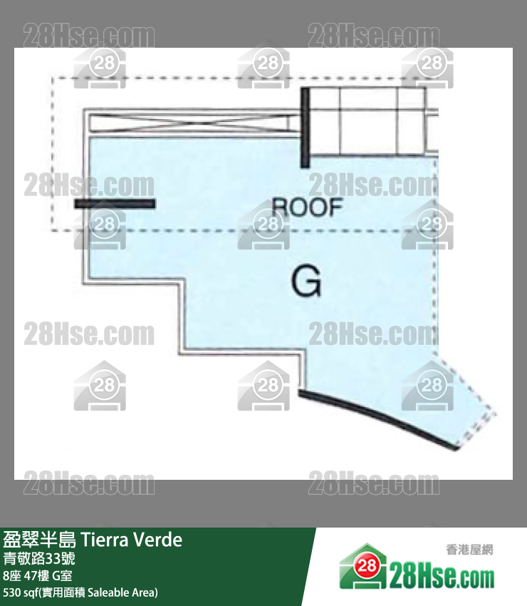 盈翠半島 8座47樓 G室 平面圖