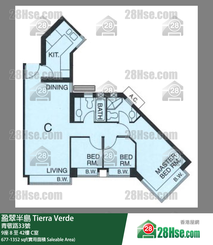 盈翠半岛 9座 12楼 C室 平面图