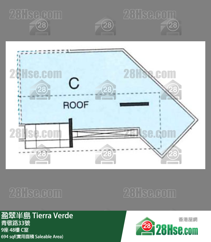 盈翠半島 9座48樓 C室 平面圖