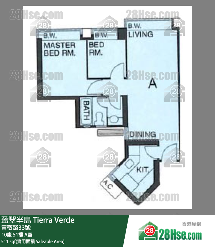 盈翠半島 10座 51樓 A室 平面圖