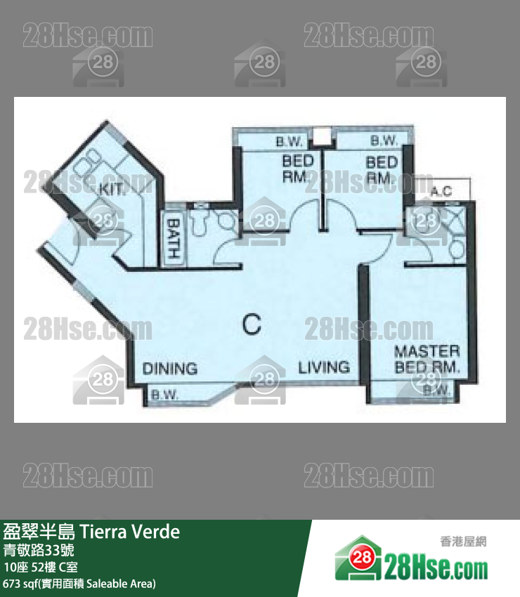 盈翠半島 10座52樓 C室 平面圖