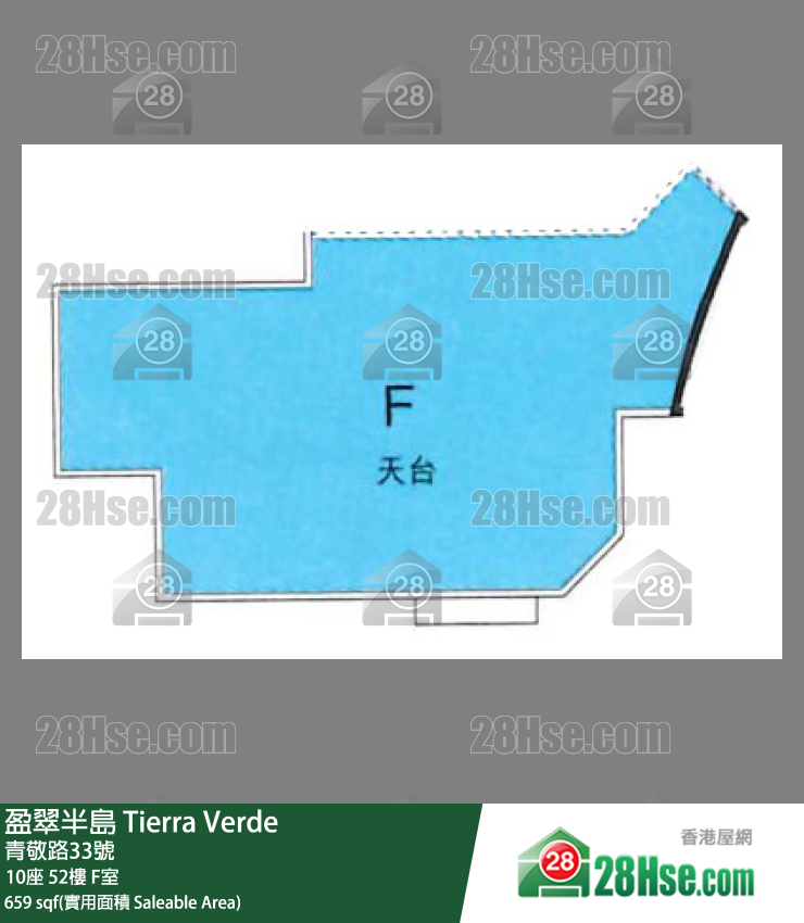 盈翠半島 10座52樓 F室 平面圖