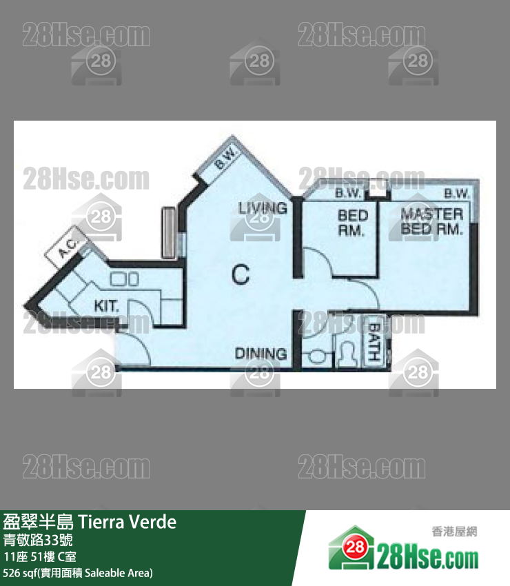 盈翠半島 11座51樓 C室 平面圖