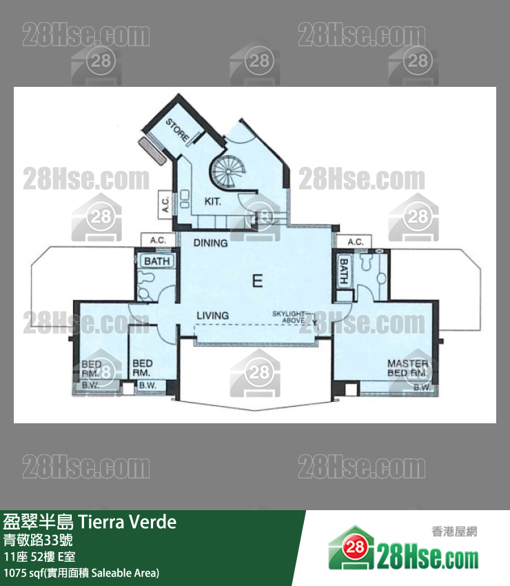 盈翠半島 11座52樓 E室 平面圖