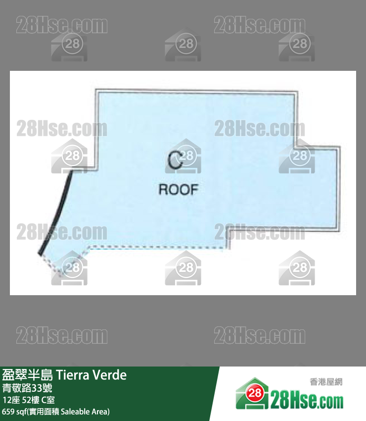 盈翠半島 12座52樓 C室 平面圖