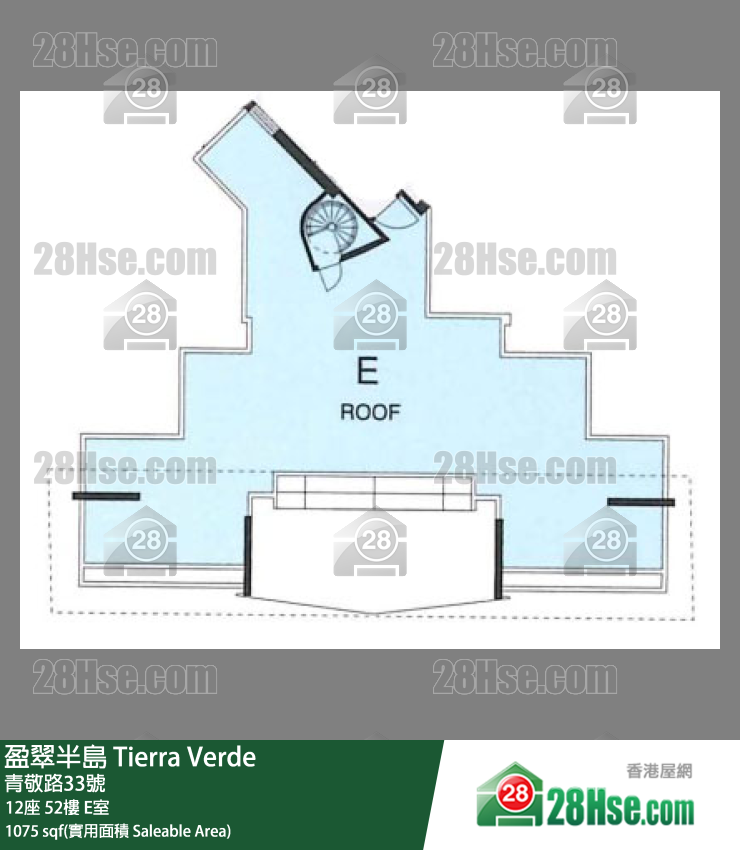 盈翠半島 12座52樓 E室 平面圖