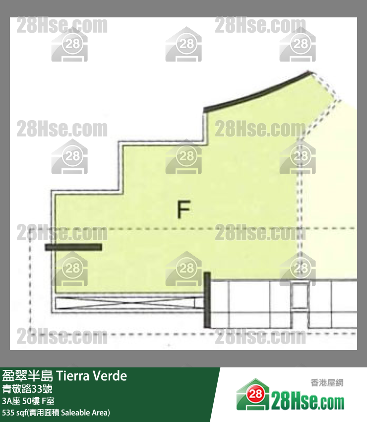 盈翠半島 3A座50樓 F室 平面圖