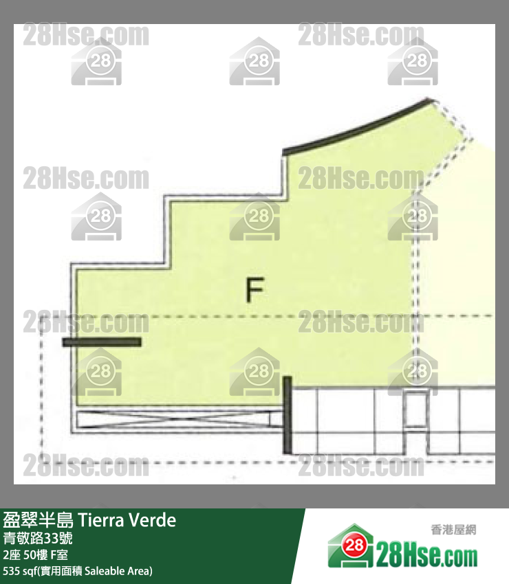 盈翠半岛 2座50楼 F室 平面图