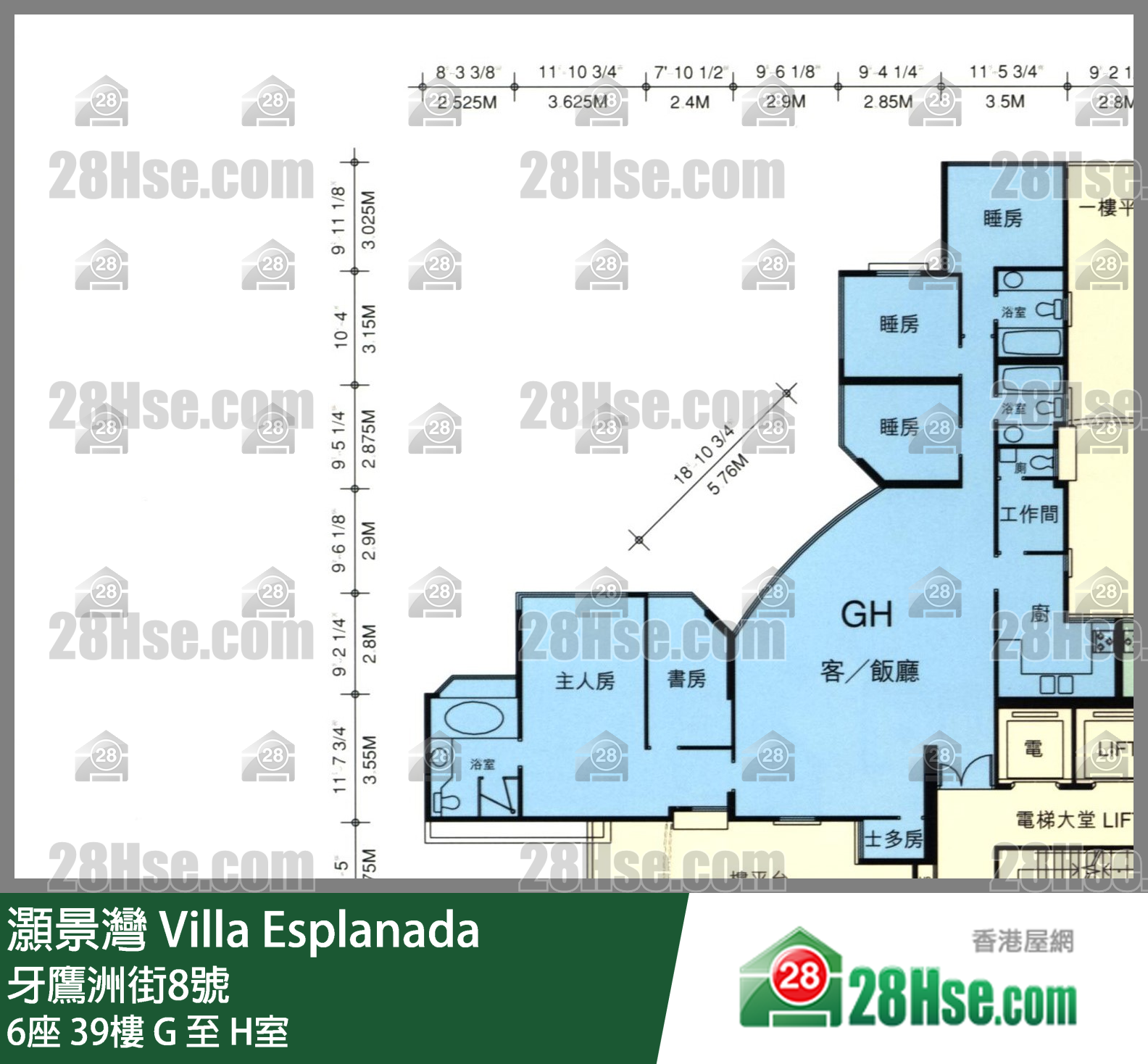 灝景灣 6座39樓 G室 平面圖