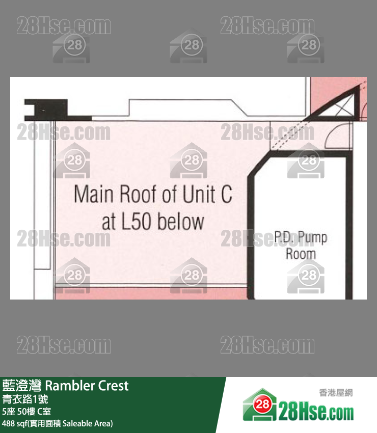 藍澄灣 5座50樓 C室 平面圖