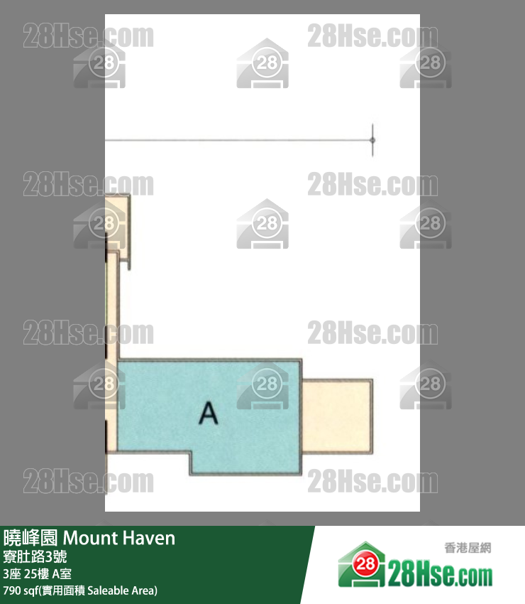 曉峰園 3座 25樓 A室 平面圖