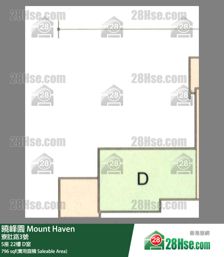 晓峰园 5座 22楼 D室 平面图