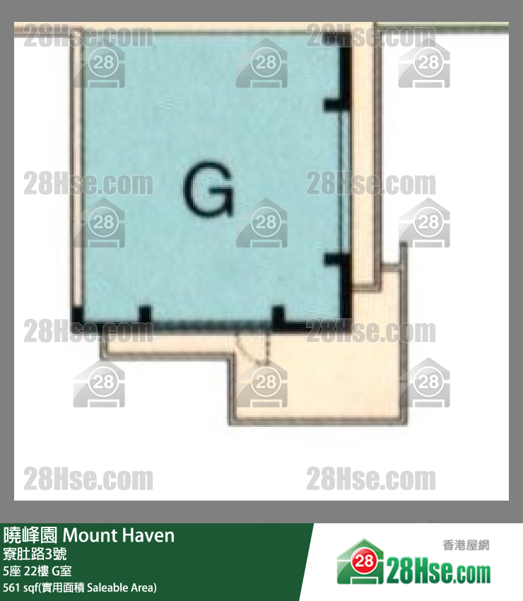 曉峰園 5座22樓 G室 平面圖