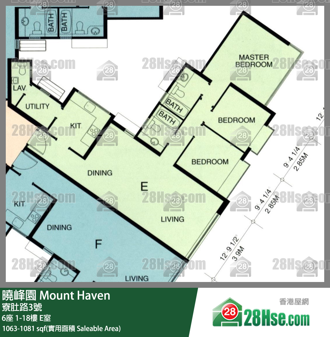 曉峰園 6座1樓 E室 平面圖
