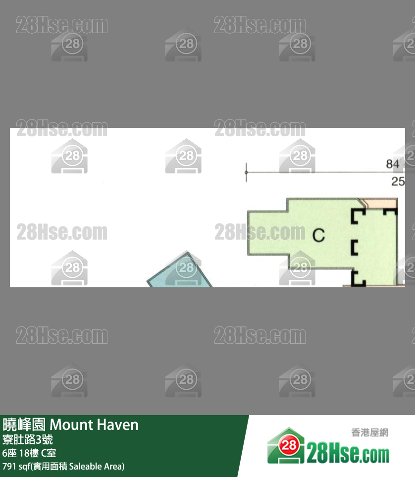 曉峰園 6座18樓 C室 平面圖