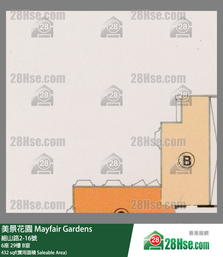 美景花园 6座29楼 B室 平面图