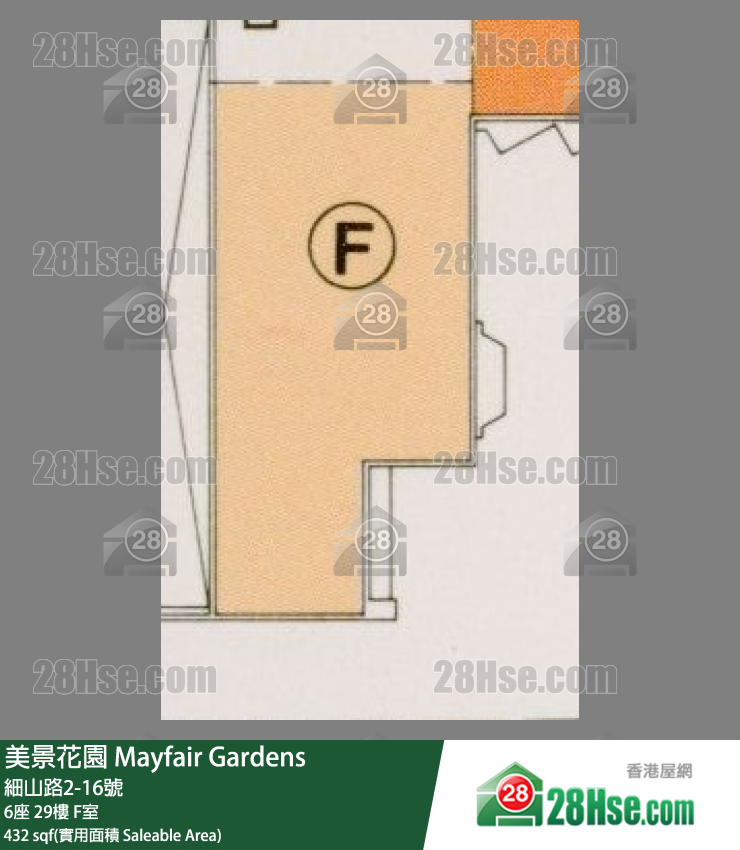 美景花园 6座29楼 F室 平面图