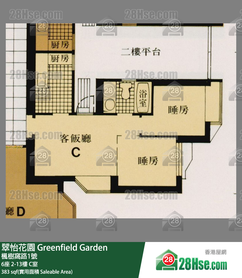 翠怡花園 6座8樓 C室 平面圖