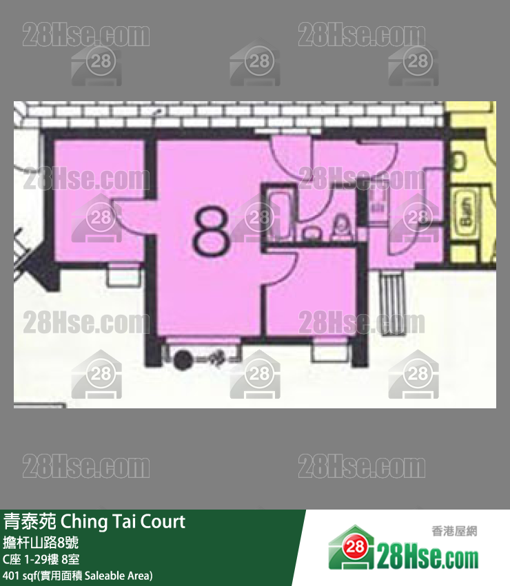 青泰苑 单位平面图(由 28Hse 提供)