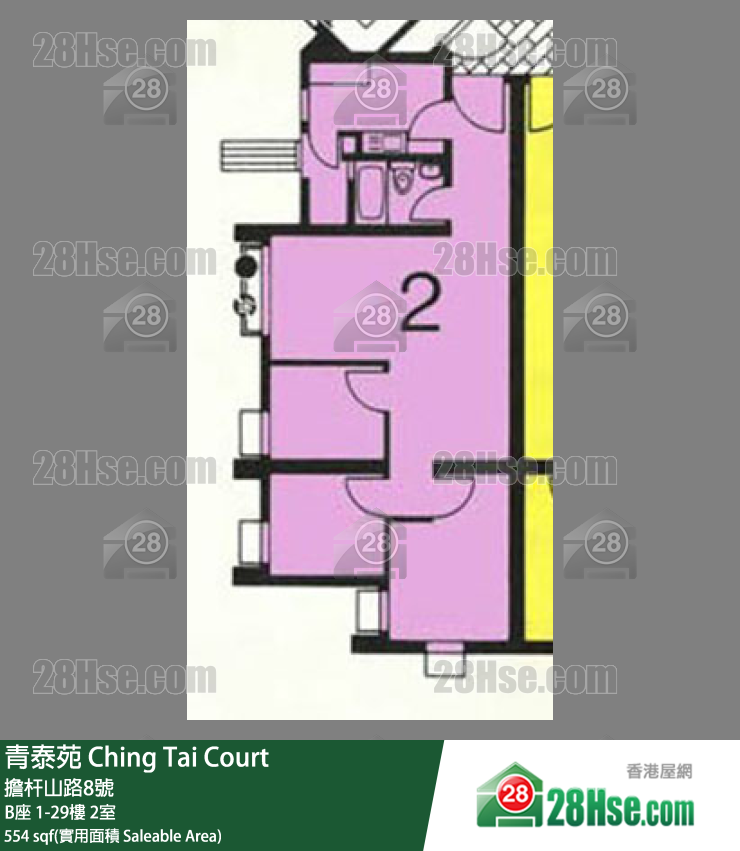 青泰苑 单位平面图(由 28Hse 提供)
