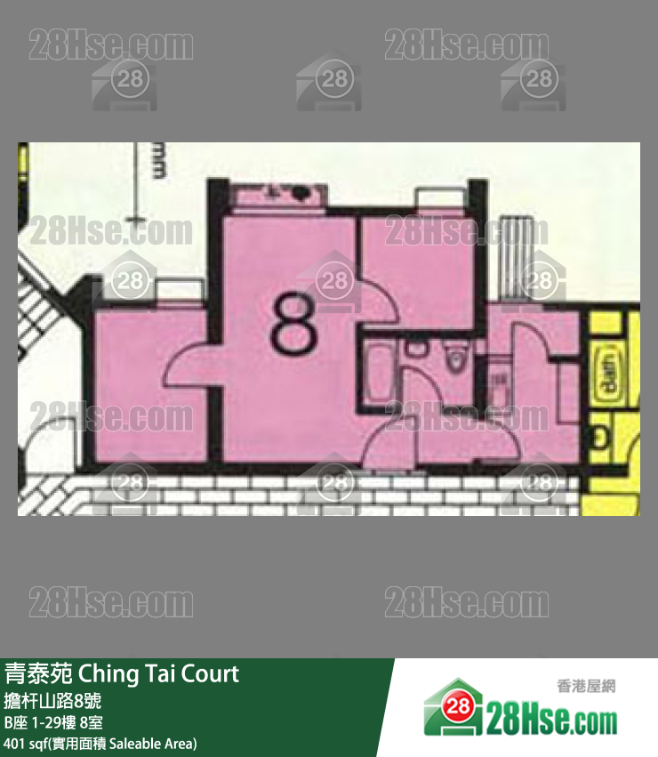 青泰苑 单位平面图(由 28Hse 提供)