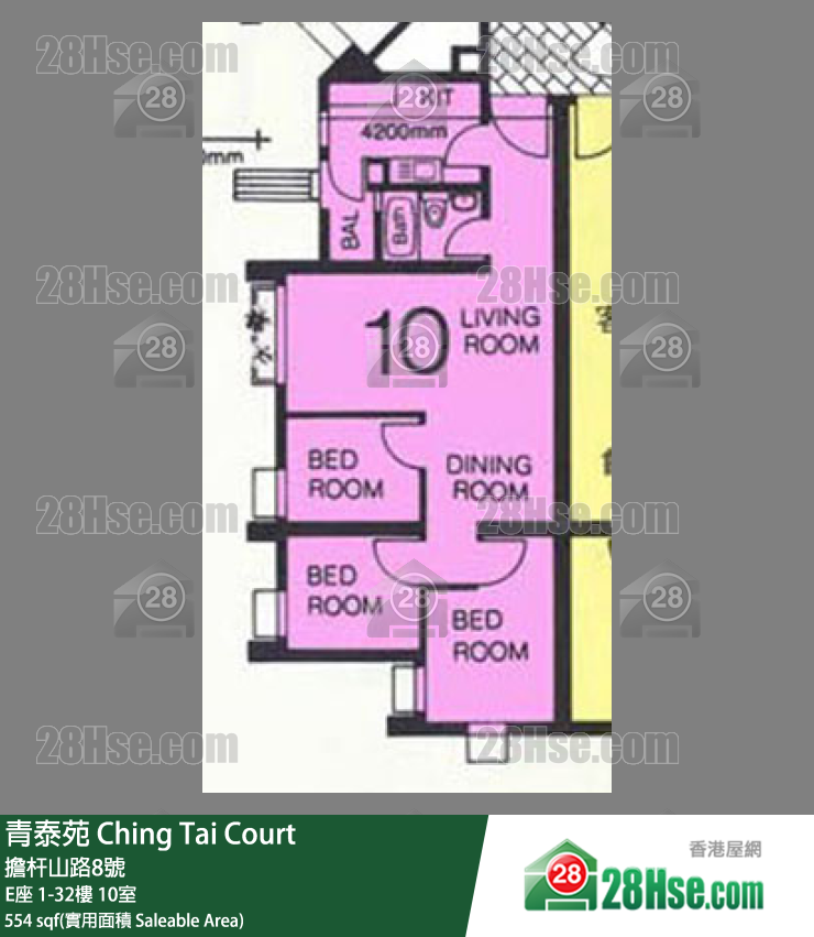 青泰苑 E座1樓 10室 平面圖
