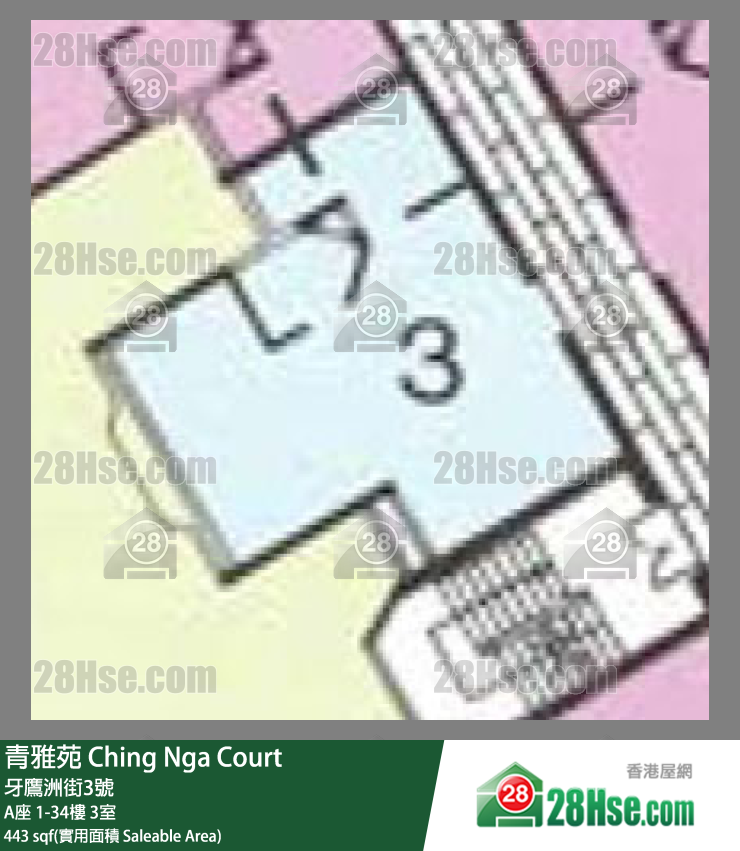 Ching Nga Court Unit FloorPlan (Provided by 28Hse)