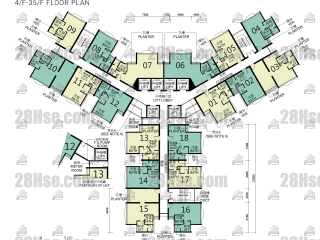 Block 3 4/f To 35/f FloorPlan