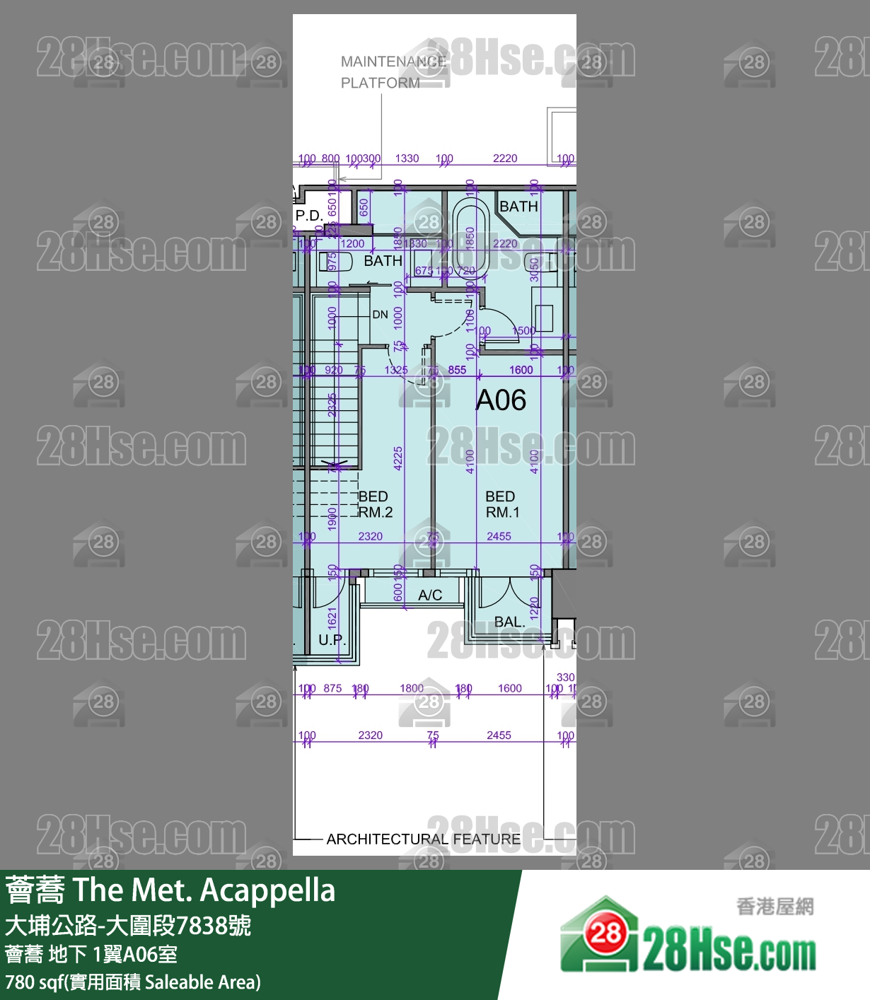 薈蕎 薈蕎地下 1翼A06室 平面圖