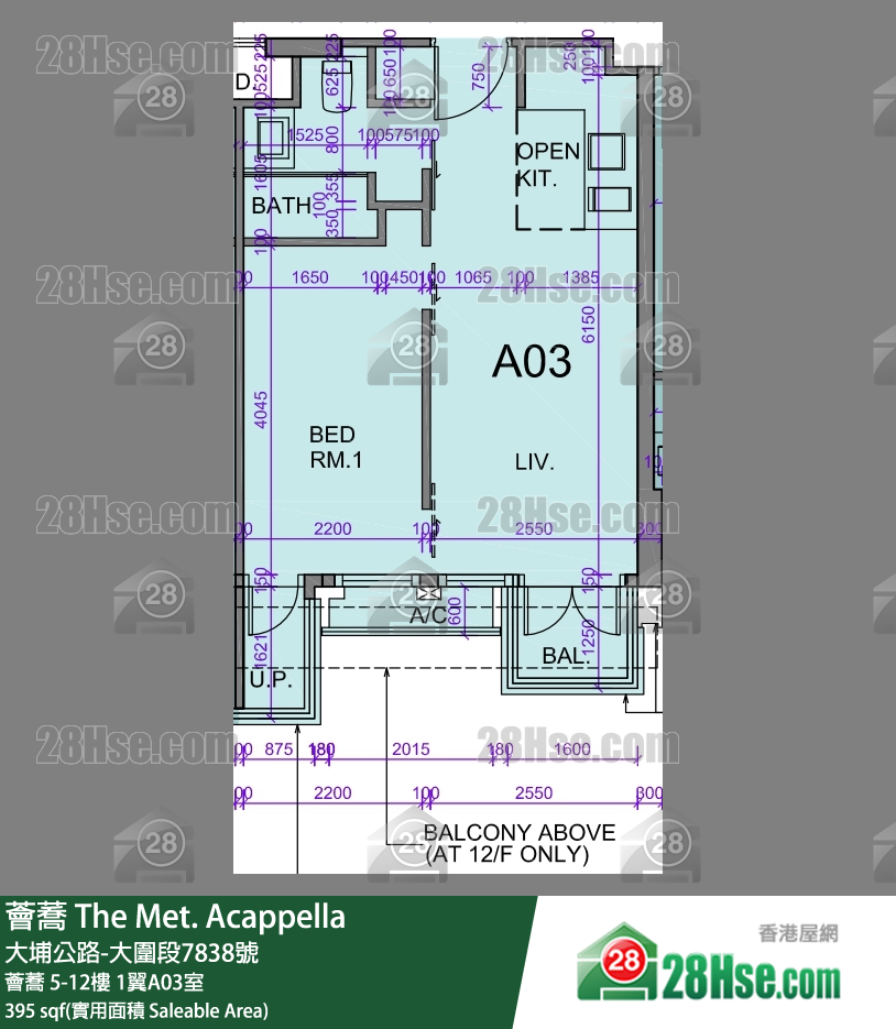 薈蕎 薈蕎 6樓 1翼A03室 平面圖