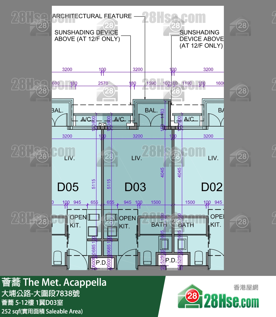 薈蕎 薈蕎8樓 1翼D03室 平面圖