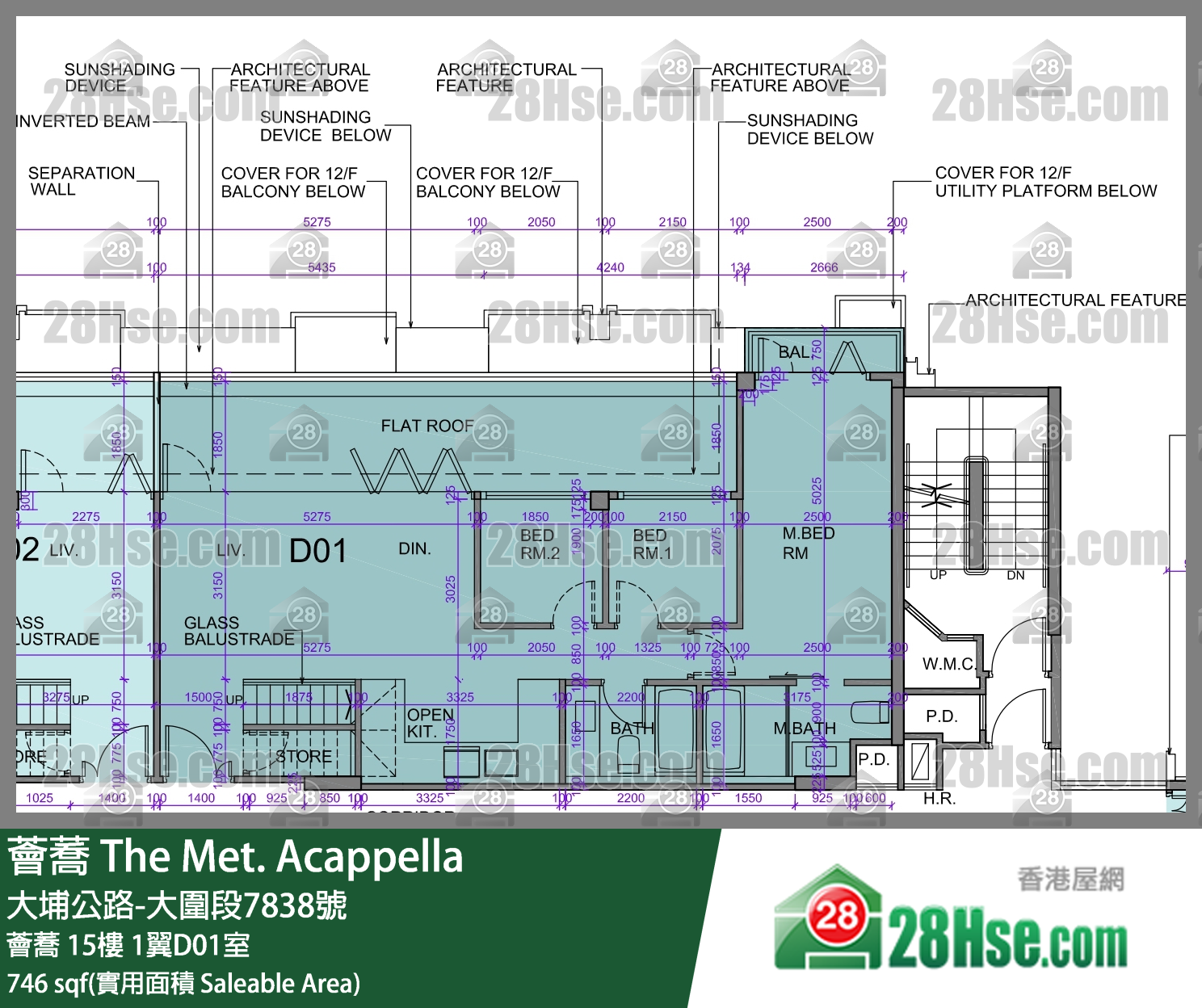 荟荞 荟荞 15楼 1翼D01室 平面图