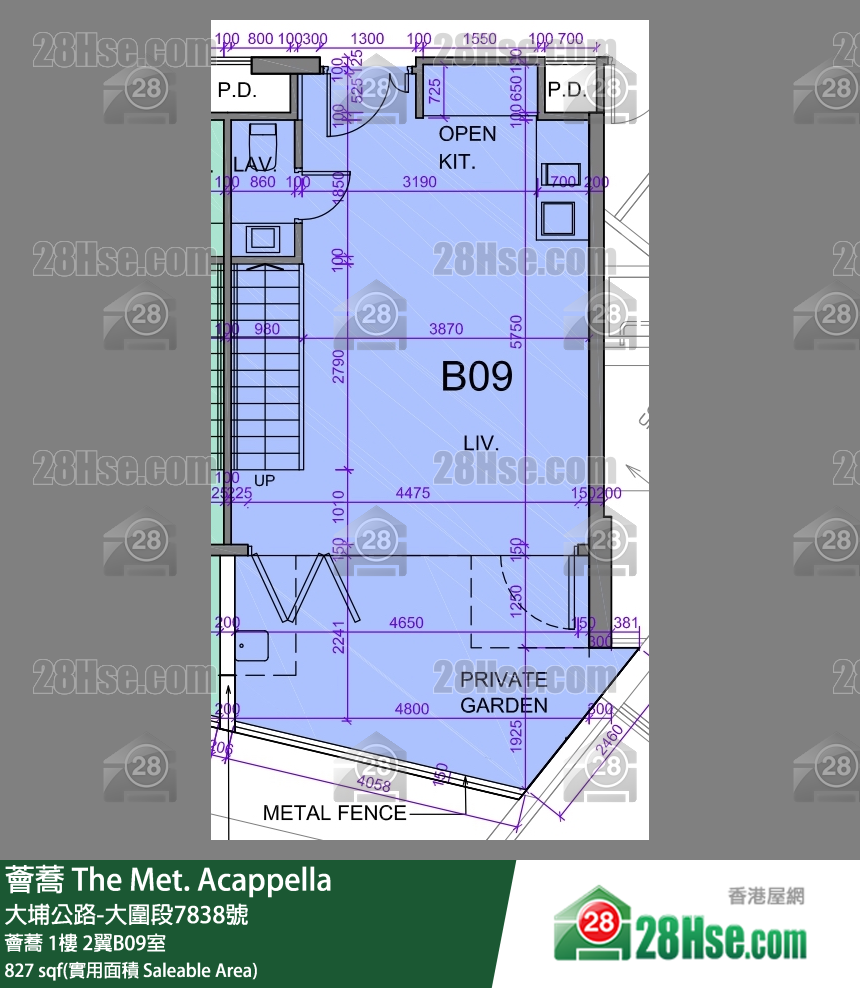 薈蕎 薈蕎 1樓 2翼B09室 平面圖