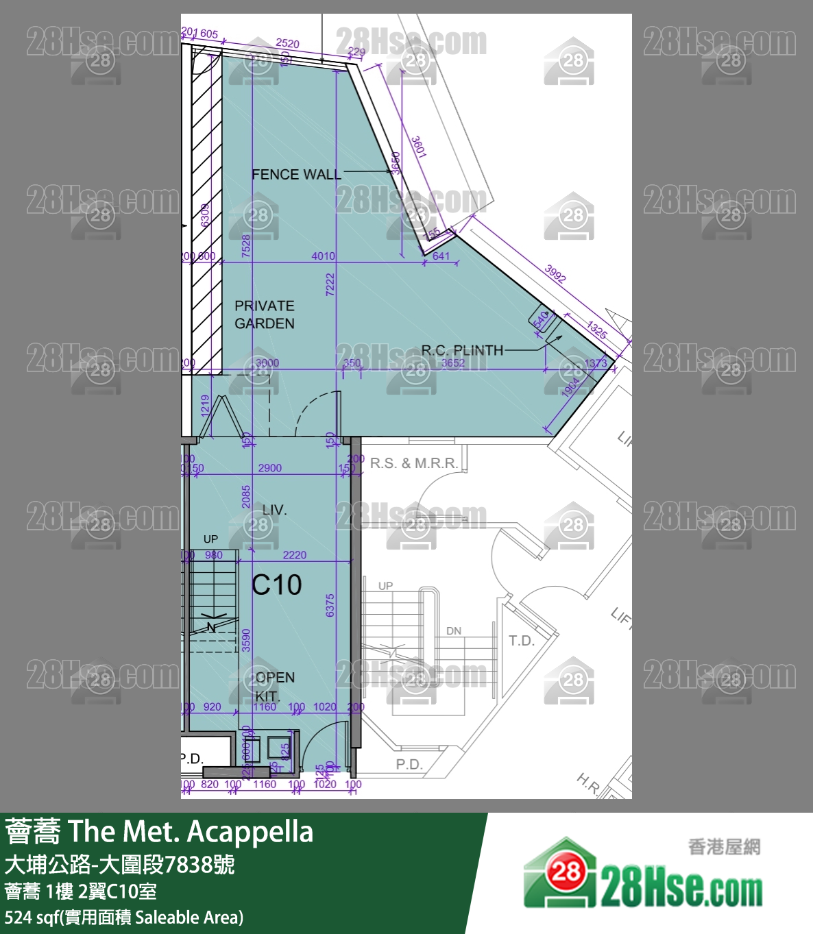 荟荞 单位平面图(由 28Hse 提供)