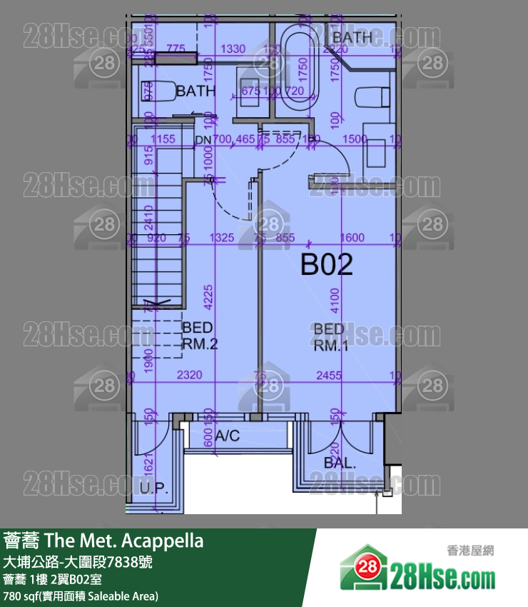 薈蕎 薈蕎1樓 2翼B02室 平面圖