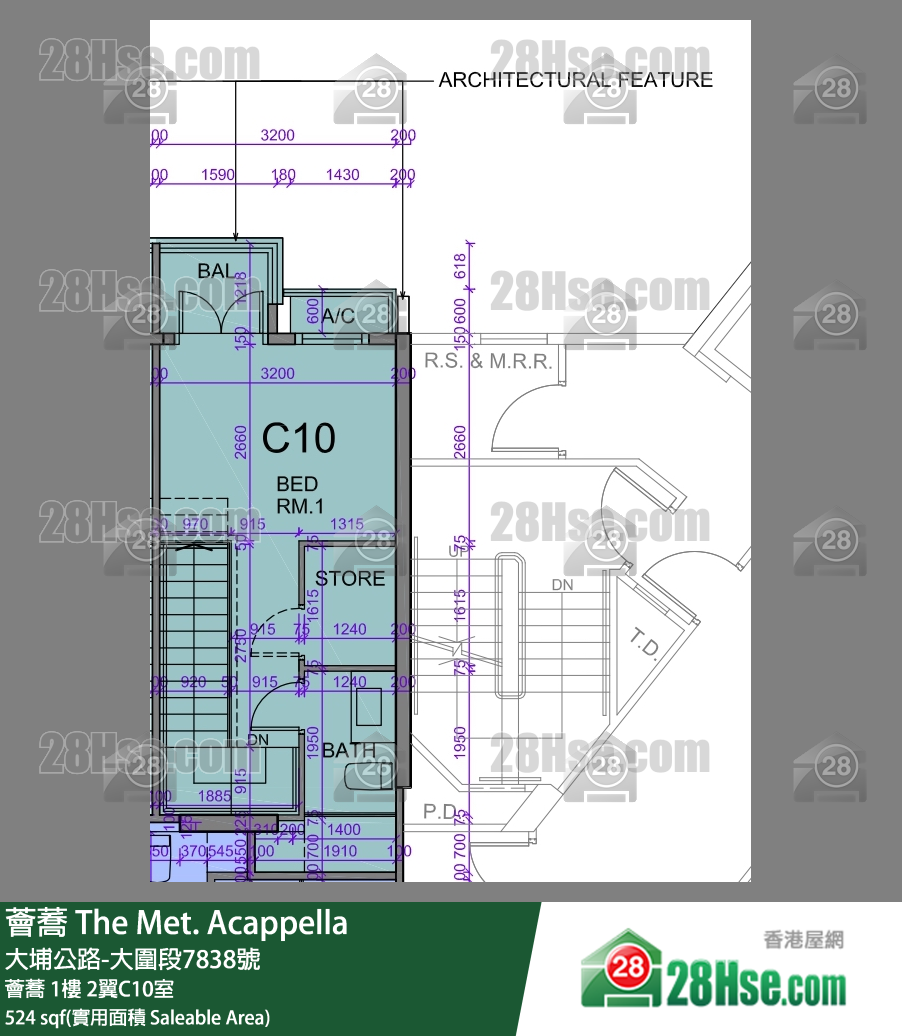 荟荞 单位平面图(由 28Hse 提供)