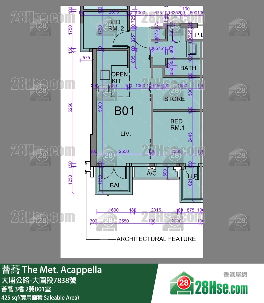荟荞 荟荞 3楼 2翼B01室 平面图