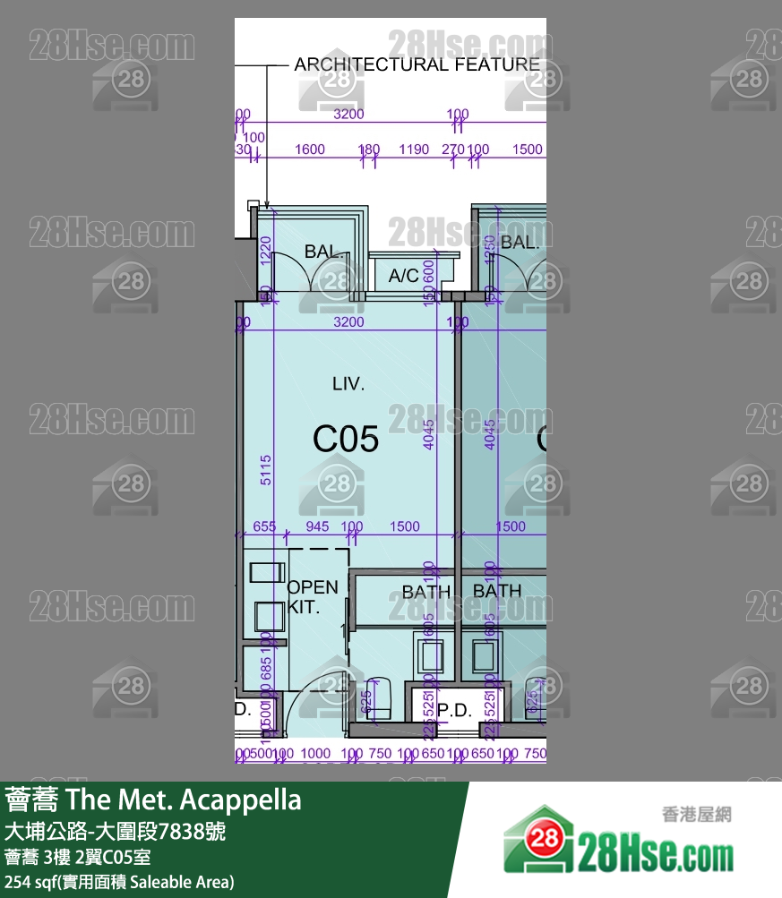 薈蕎 薈蕎 3樓 2翼C05室 平面圖