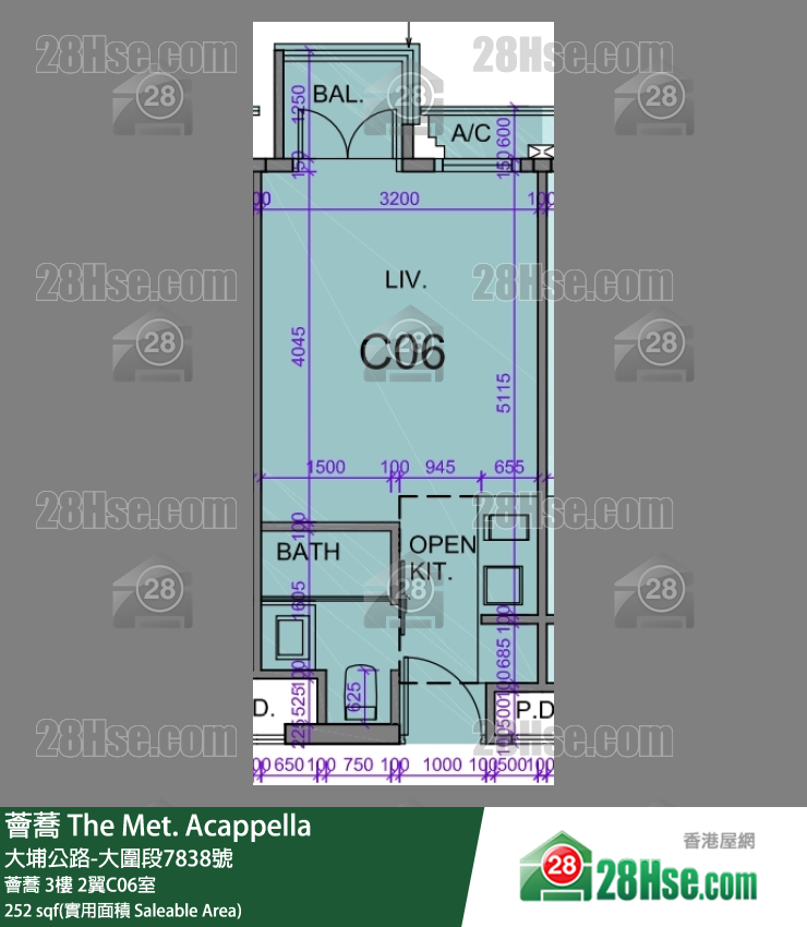 薈蕎 薈蕎 3樓 2翼C06室 平面圖