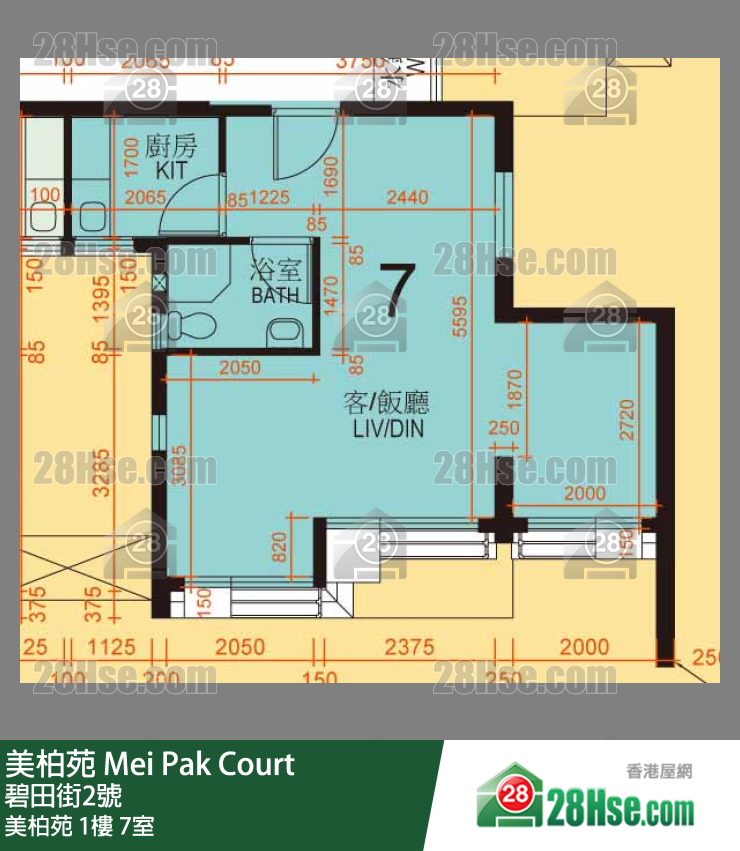 美柏苑 美柏苑1楼 7室 平面图