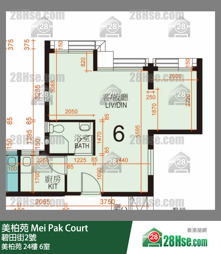 美柏苑 美柏苑24樓 6室 平面圖