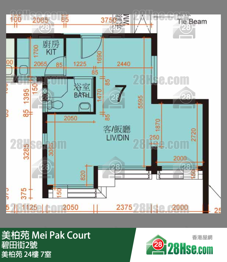 美柏苑 美柏苑24樓 7室 平面圖