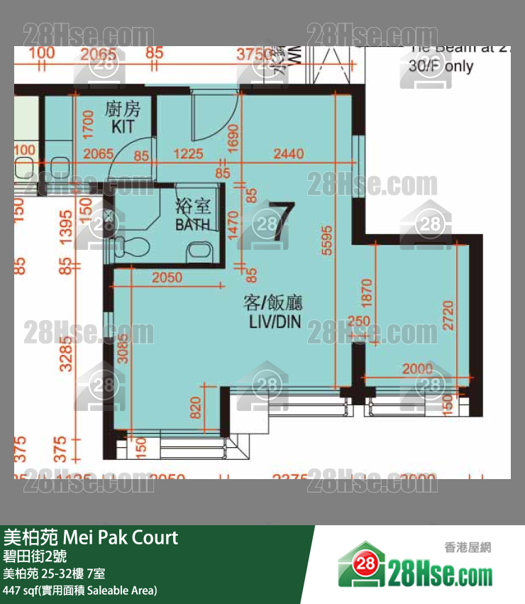 美柏苑 美柏苑28楼 7室 平面图