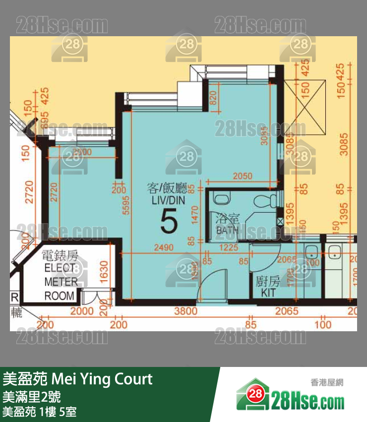 美盈苑 美盈苑1樓 5室 平面圖