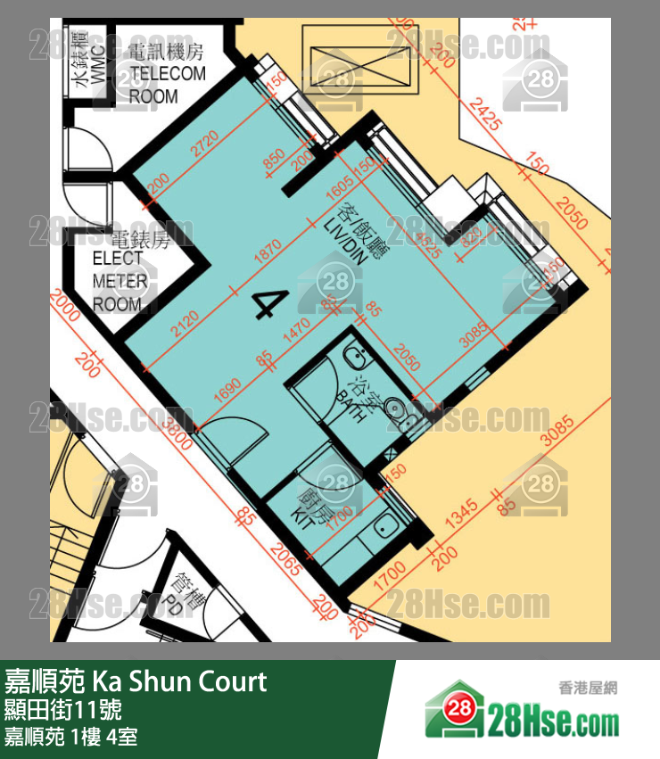嘉順苑 嘉順苑 1樓 4室 平面圖
