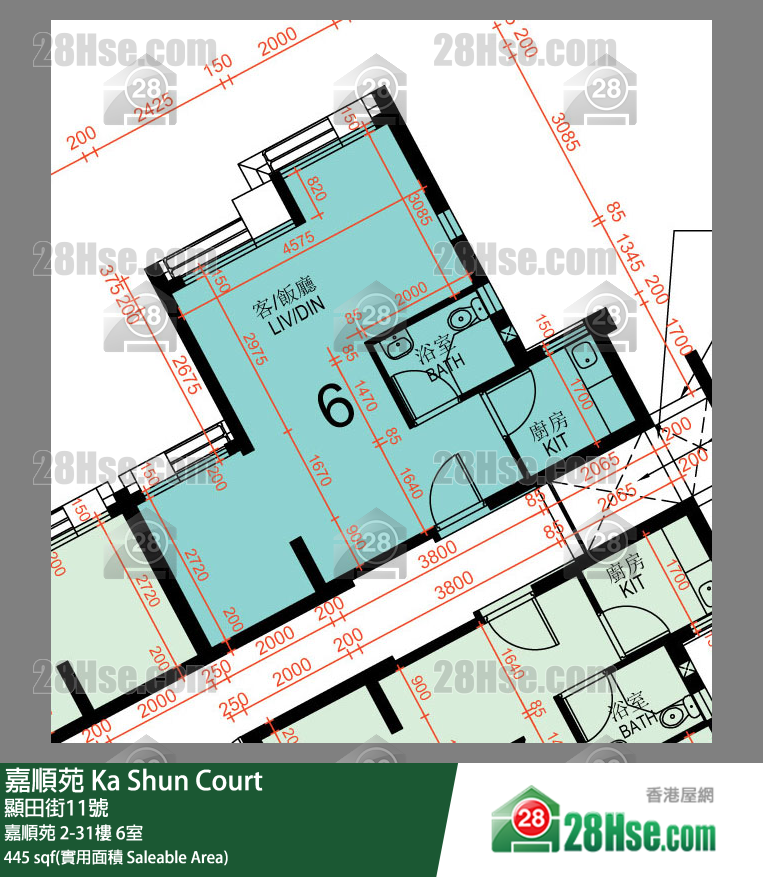 嘉順苑 嘉順苑 4樓 6室 平面圖