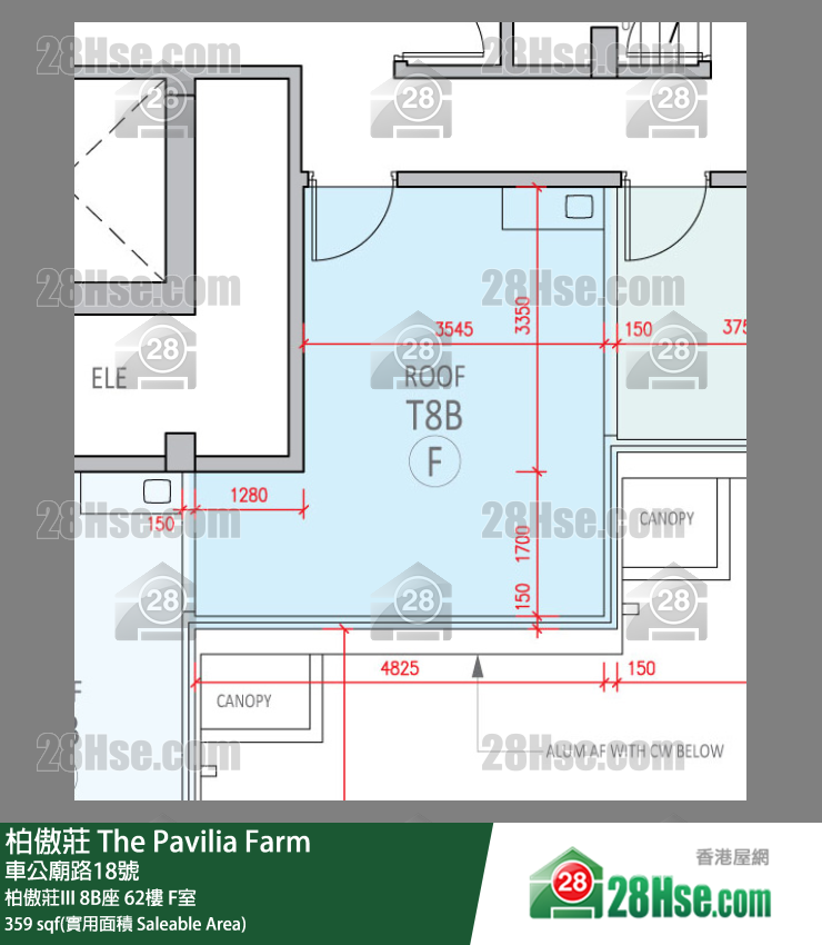 柏傲莊 柏傲莊III 8B座 62樓 F室 平面圖