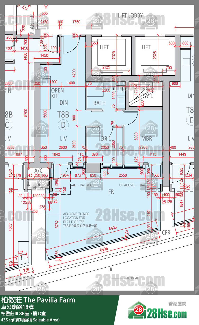 柏傲莊 柏傲莊III 8B座 7樓 D室 平面圖