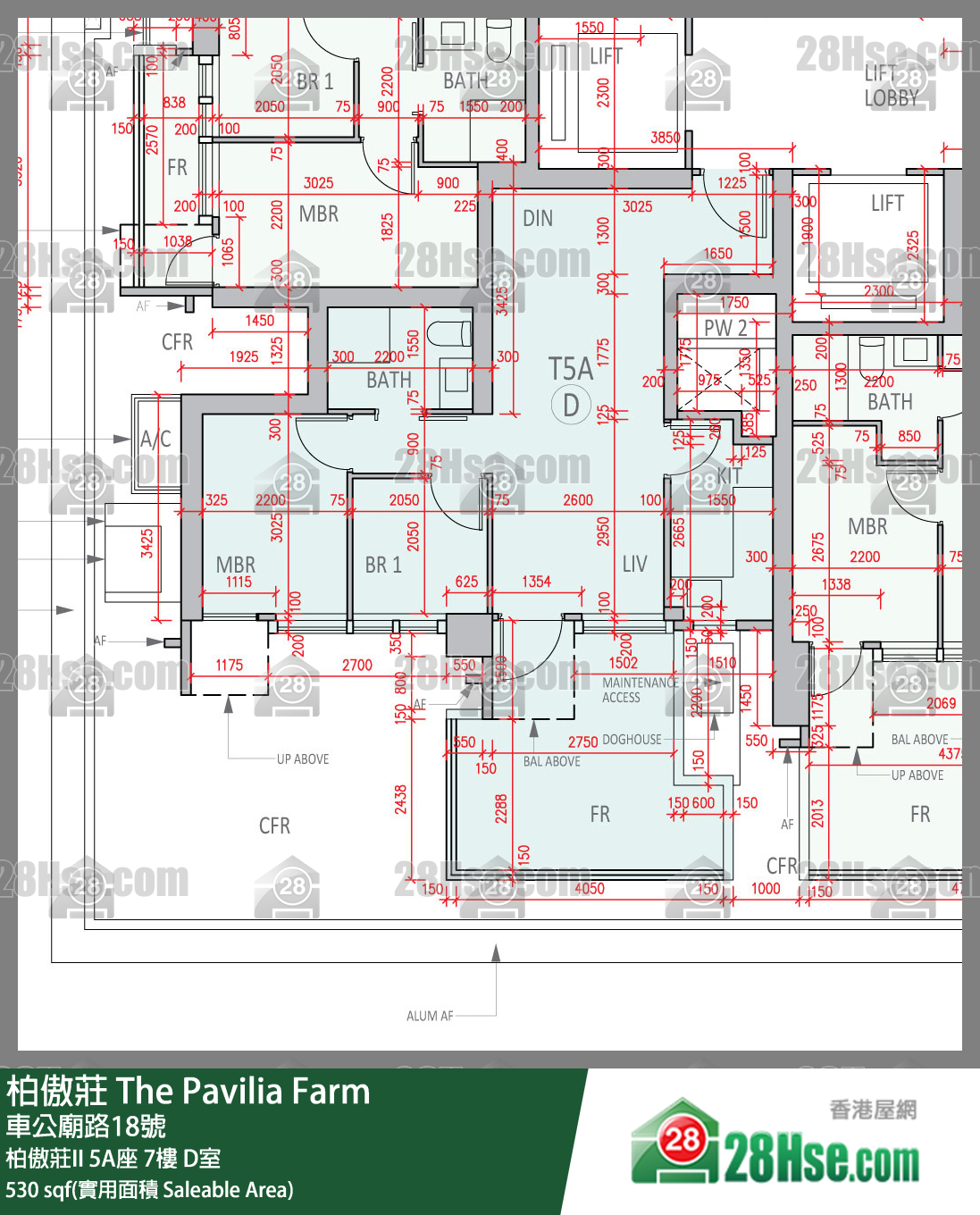 柏傲莊 柏傲莊II 5A座 7樓 D室 平面圖